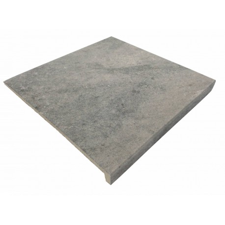 Keros. Peldaño extrusionado Redstone Acero 33x33 antislip  Redstone Porcelánico Piedra exterior Keros