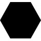 Geotiles. Solid Black Carrelage Hexagonale 25,8x29 Geotiles Solid Carrelage Hexagonale Geotiles