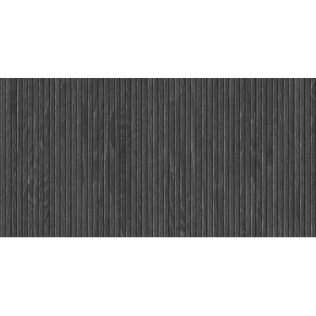 SHO. Minimal Wood Marquetry Black 60x120 rectifieé Azulejos Sanchis  Minimal Wood Carrelage effet Bois SHO