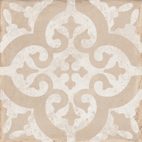 Kéros. Triana Flor Beige 25x25 Carrelage naturel Keros  Triana Carrelage effet Keros argile