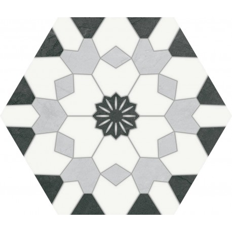 Keros. Hexa Venezia Nero 23x27 Carrelage Hexagonal Keros  Venecia Carrelage Hexagonal Keros