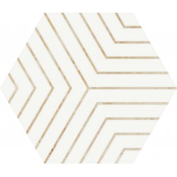 Keros. Hexa Venezia Oro 23x27 Porcelánico Hexagonal Keros  Venecia Porcelánico Hexagonal Keros