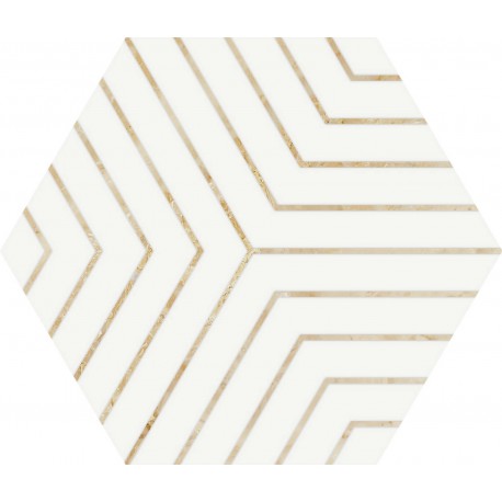 Keros. Hexa Venezia Oro 23x27 Porcelánico Hexagonal Keros  Venecia Porcelánico Hexagonal Keros