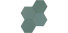 Cevica. Karma Green mat 14x16 Carrelage Hexagonale Cevica  Karma Carrelage hexagonal Cevica