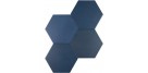 Cevica. Karma Blue mat 14x16 Carrelage Hexagonale Cevica  Karma Carrelage hexagonal Cevica