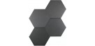 Cevica. Karma Black mat 14x16 Carrelage Hexagonale Cevica  Karma Carrelage hexagonal Cevica