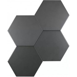 Cevica. Karma Black mat 14x16 Carrelage Hexagonale Cevica  Karma Carrelage hexagonal Cevica