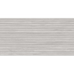 Prissmacer. Relieve Slats Gris 60x120 Faïence rectifiée Prissmacer  Relief Slats Faïence effet Bois