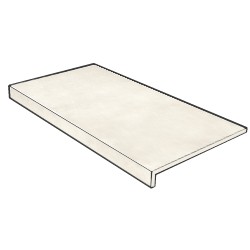 Gres De Aragón. Peldaño recto Selene Blanco Antislip 60x120 Porcelánico Rectificado Gres de Aragon  Selene Porcelánico efecto...