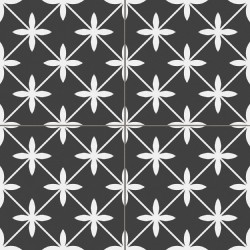 Prissmacer. Star Black precorte 45x45 Porcelánico Natural Prissmacer Star Pavimento Precorte efecto hidráulico Prissmacer