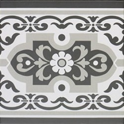 Mainzu. Normandy Cenefa Centro Black 20x20 Porcelánico Natural Mainzu Normandy Porcelánico efecto hidráulico Mainzu